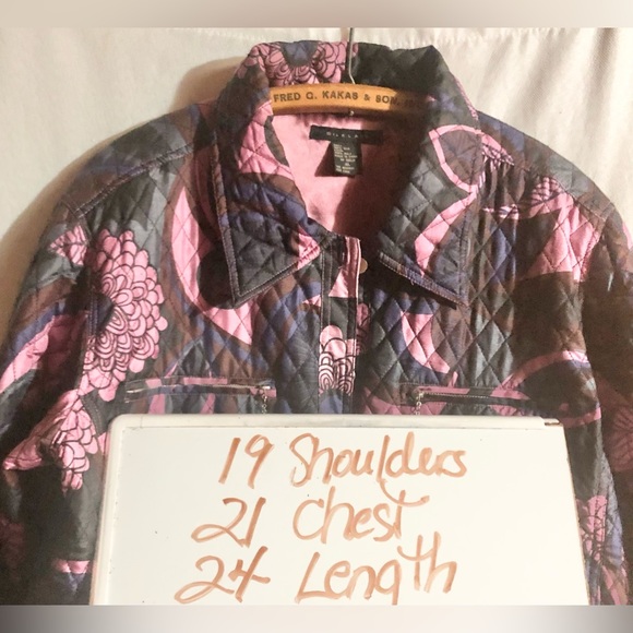 Silk-land Jacket Sz XL Silk Purple Button Down Trucker Quilted Warm Winter - Picture 2 of 15